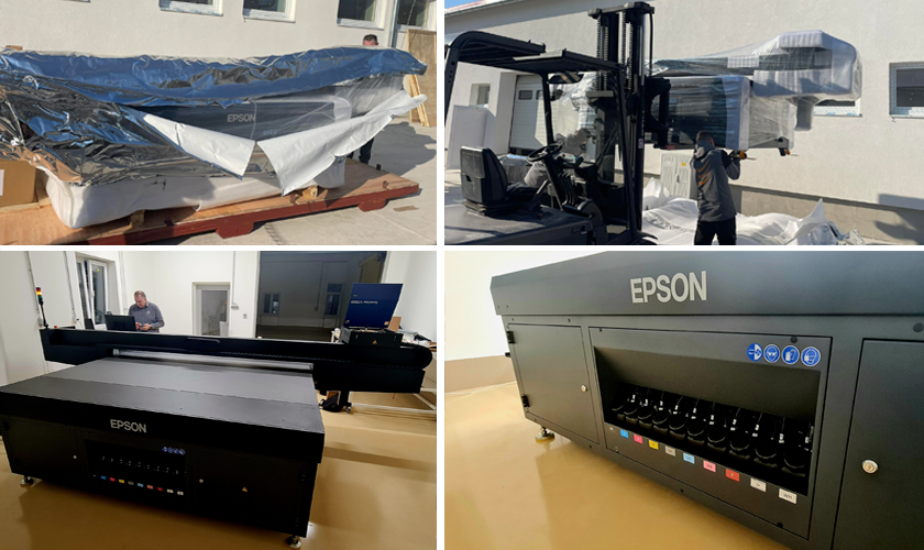 Epson SC-V7000 UV-Led nyomtató telepítése Pécsen