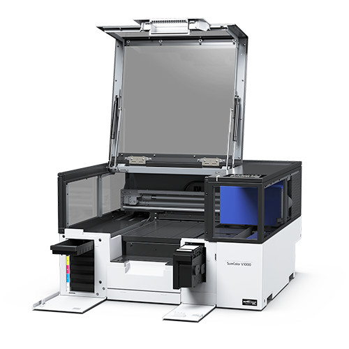 epson sc-v1000 tárgynyomtató, frontoldali nyitott fedéllel
